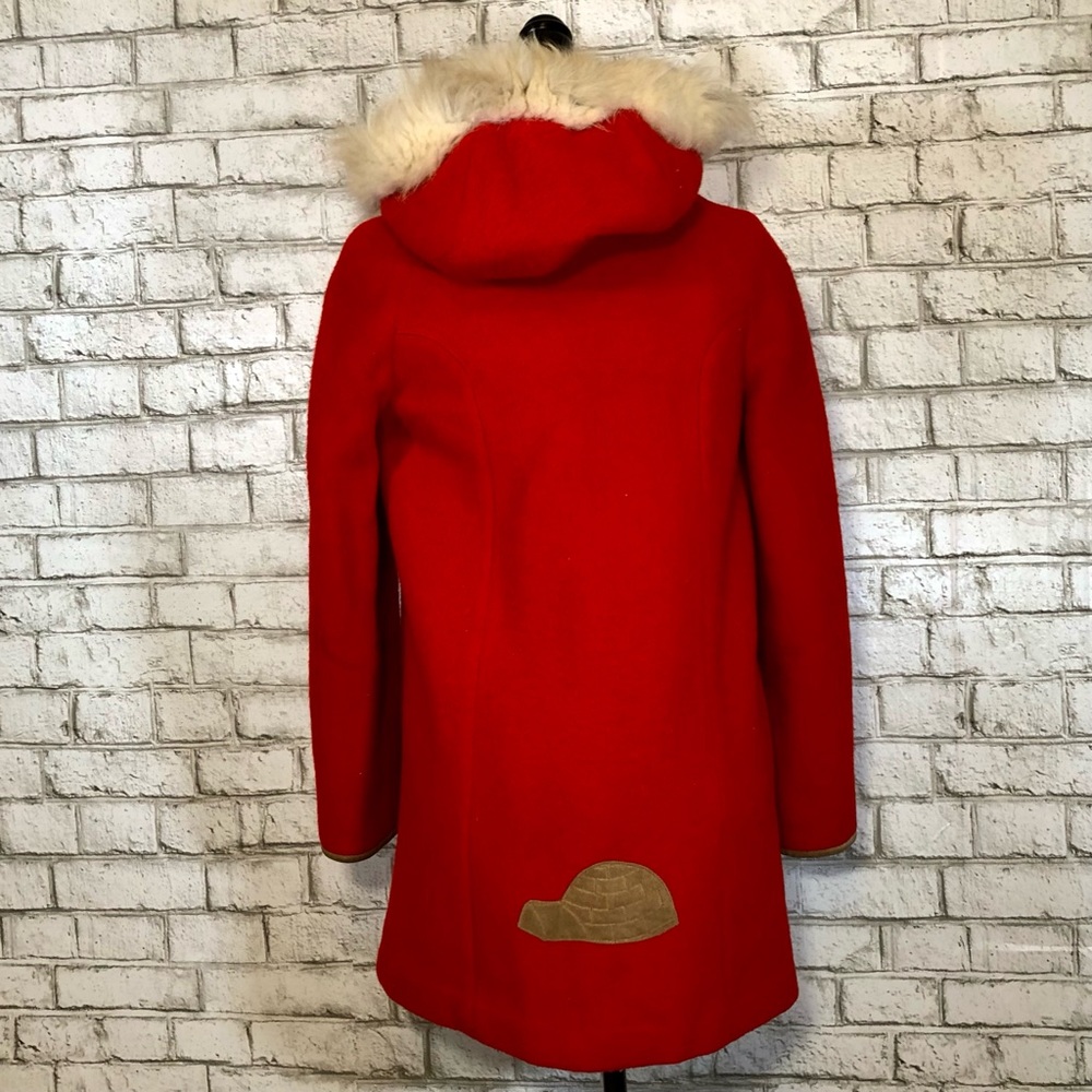 Vintage red wool coat